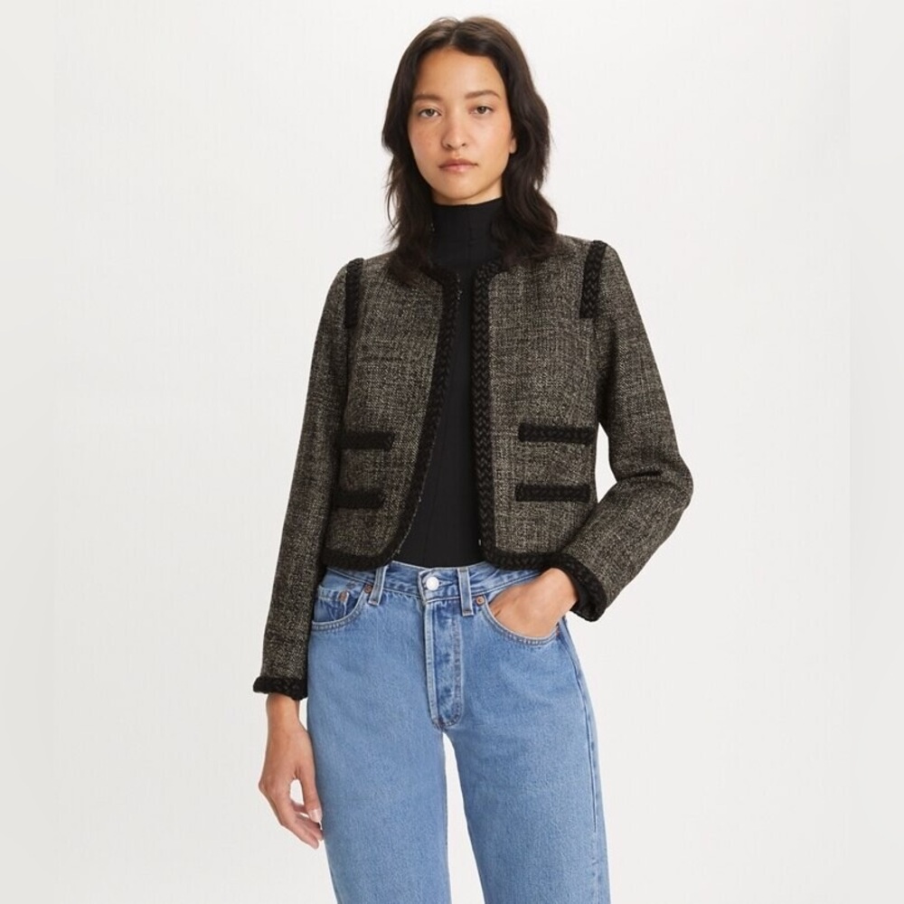 NWT $998 Tory Burch Tailored Wool Tweed Jacket